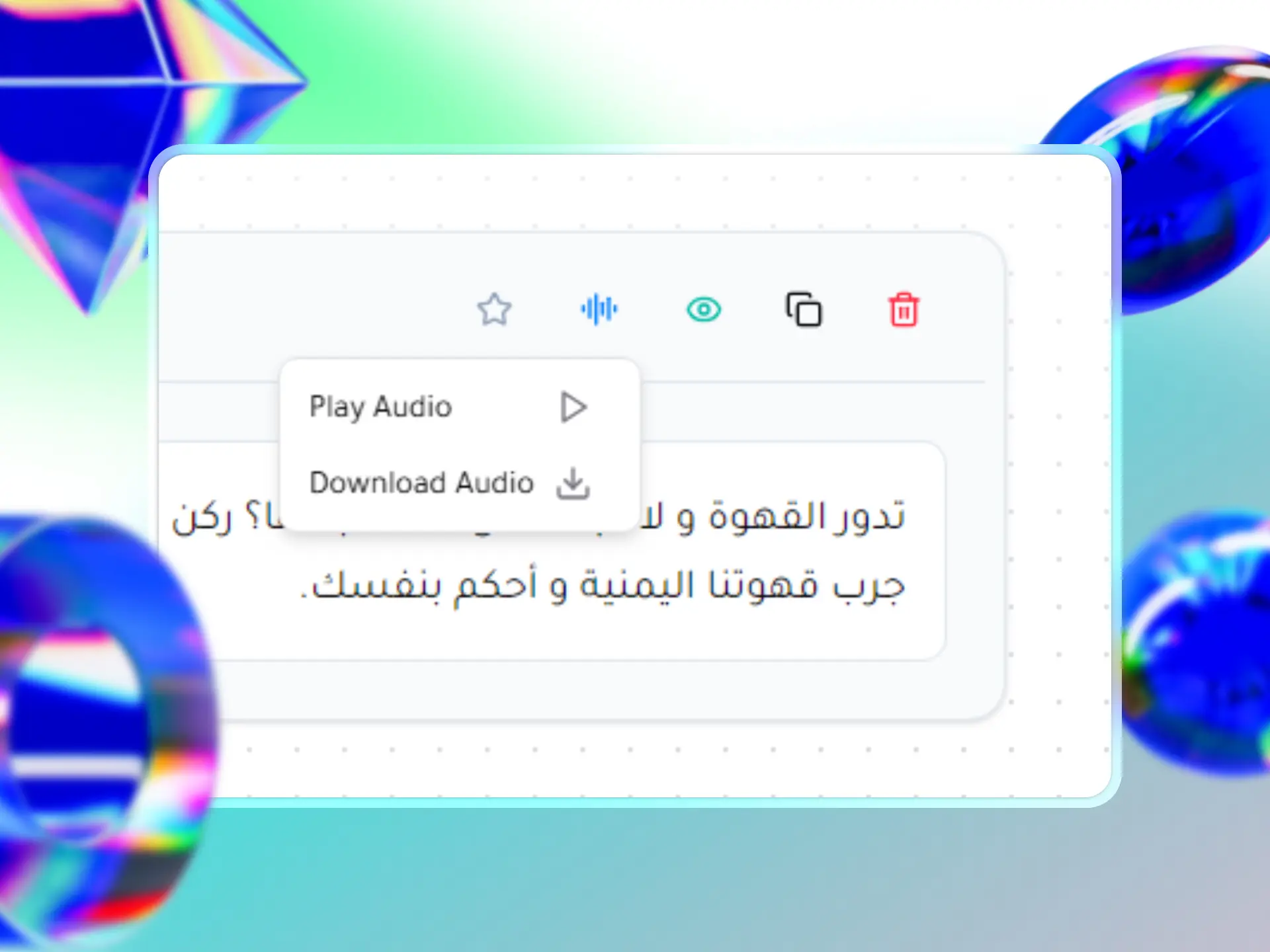 Arabic ad voice and multimedia workflow